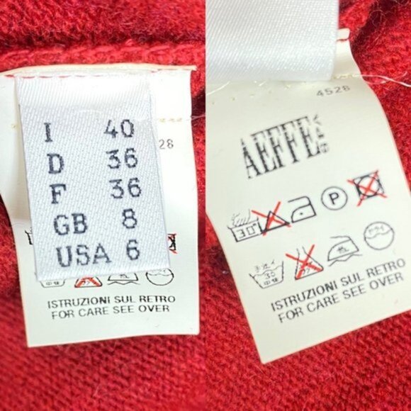 Moschino Cheap and Chic Cropped Sweater in‎ Red Women Size 6 - Picture 6 of 6